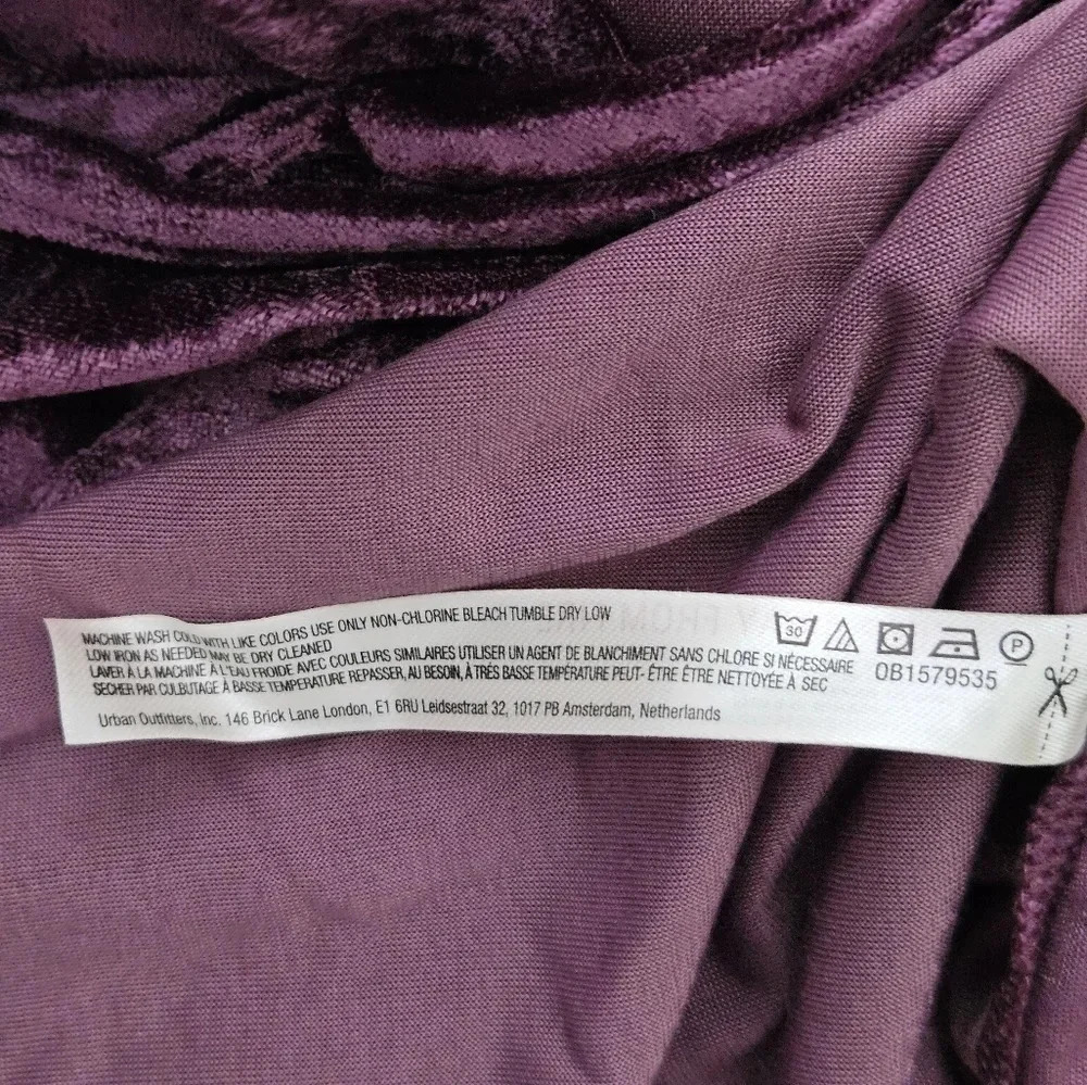 Intimately Free People Velvet Cowl Neck Cami Top Plum Purple Size Small NWT - Picture 6 of 8